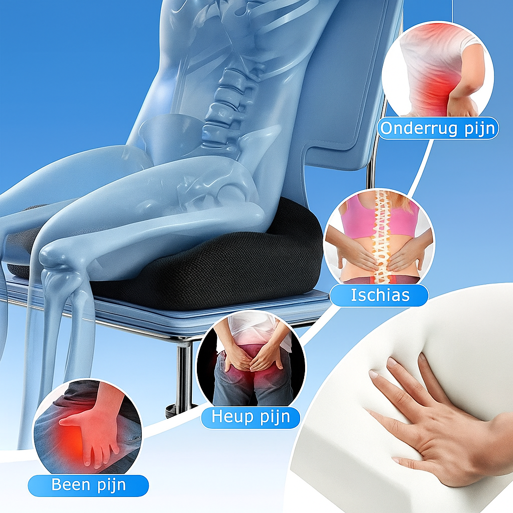 SitWell Pro - Ergonomisch zitkussen voor extra ondersteuning